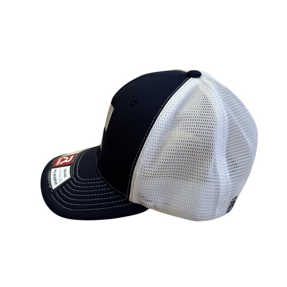 Richardson R-Active Navy & White Mesh Flexfit Hat Size SM-MD - Picture 3 of 9
